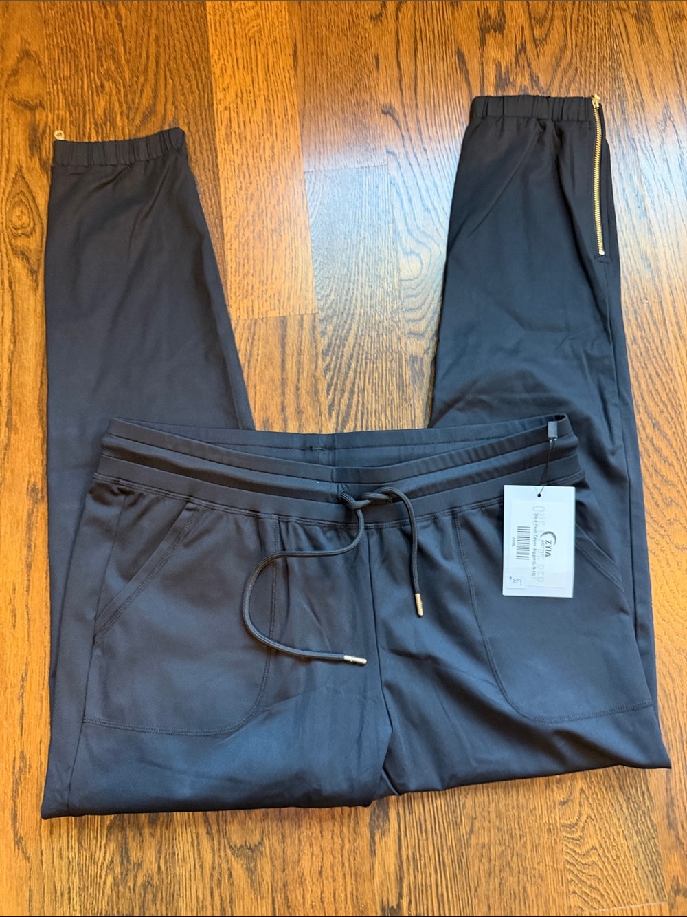 Black Peak Zipper Joggers